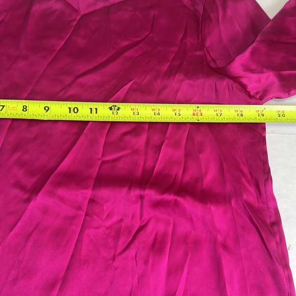 Talbots Women’s Size 8 Petite Pink Open Sleeve 100% Silk Blouse - Picture 8 of 13
